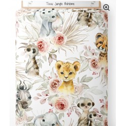 Coton jungle fleurs