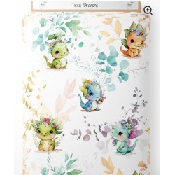 Coton bébé dragons