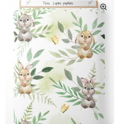 Coton lapin feuilles