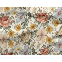 coton fleurs retro