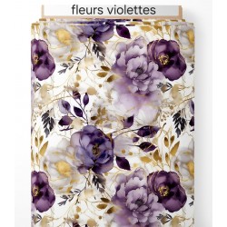 coton fleurs violettes